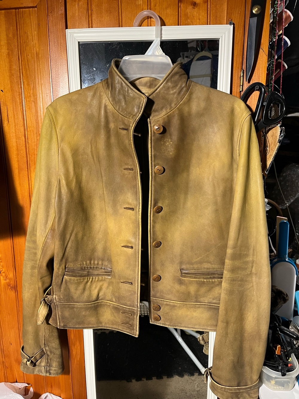 Ralph Loren leather jacket with flaw